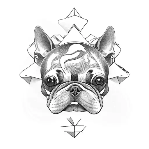 A stack of books with a dog curled up on top tattoo design idea