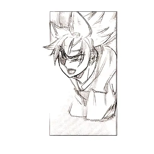 an anime character tattoo design idea