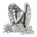 weeping angel tattoo design idea