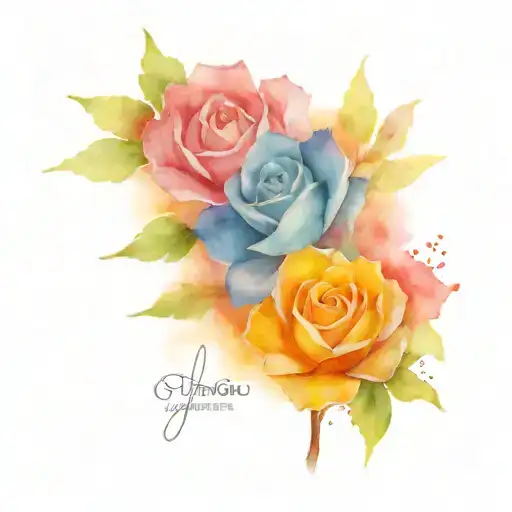 memorial grandparents tattoo design idea