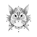 A dotwork tattoo featuring the iconic Studio Ghibli characters surrounded by elements from the anime world tattoo design idea