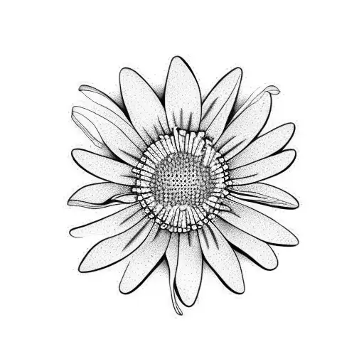 Aster Flower tattoo design idea