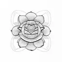 Aster Flower tattoo design idea