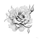 bayahibe rose tattoo design idea