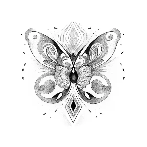 mariposa monarca tattoo design idea