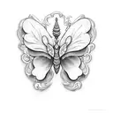 mariposa monarca tattoo design idea