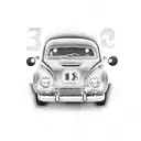 a car with the number 13  tattoo design idea