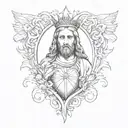 sacred heart of Jesus tattoo design idea