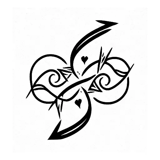 duality, love, hate  tattoo design idea