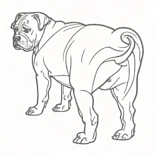 staffordshire bull terrier  tattoo design idea