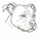 staffordshire bull terrier  tattoo design idea