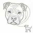 staffordshire bull terrier  tattoo design idea