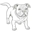 staffordshire bull terrier  tattoo design idea