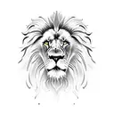  lion, mountain tattoo design idea