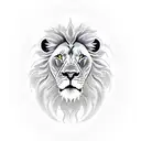  lion, mountain tattoo design idea