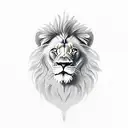  lion, mountain tattoo design idea