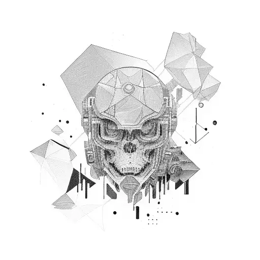 glitch television tattoo design idea