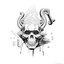 glitch st patrick tattoo design idea