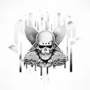 glitch st patrick tattoo design idea