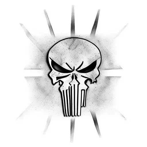 punisher  tattoo design idea