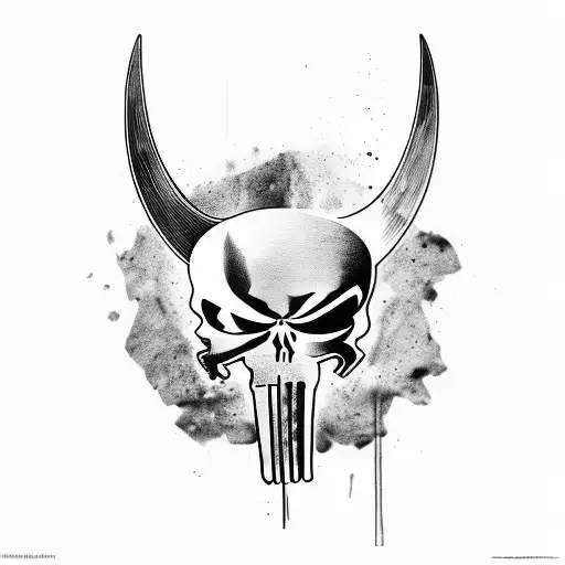 punisher  tattoo design idea
