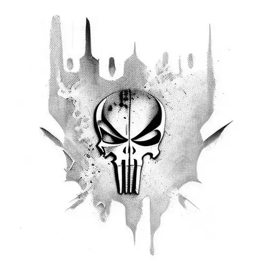 punisher  tattoo design idea