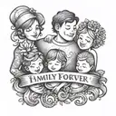 family forever & always tattoo design idea