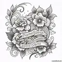 family forever & always tattoo design idea