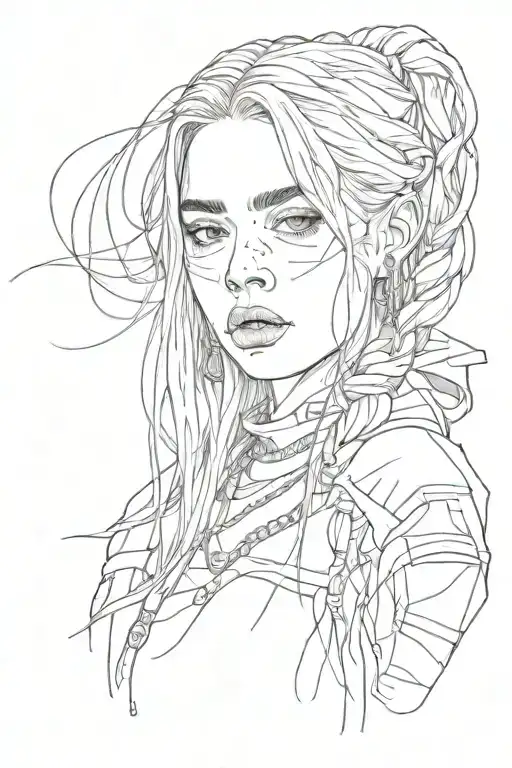 Billie eilish tattoo design idea