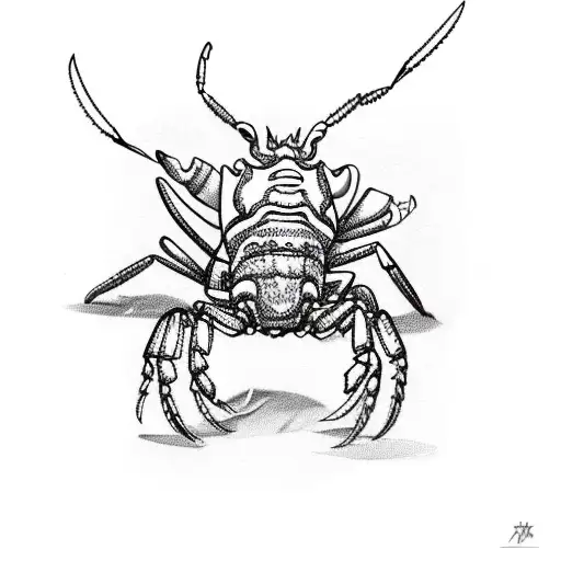 A lobsters-themed video game character tattoo design idea