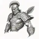 Roman warrior full body tattoo design idea