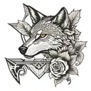 arrow wolf rose anchor     tattoo design idea
