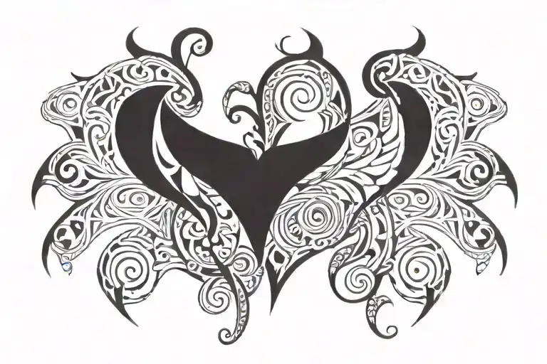 continue the tattoo from the collarbones down to the chest, the tattoo should be in the same style tattoo design idea