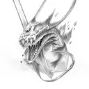 attack on titan vs charizard tattoo design idea