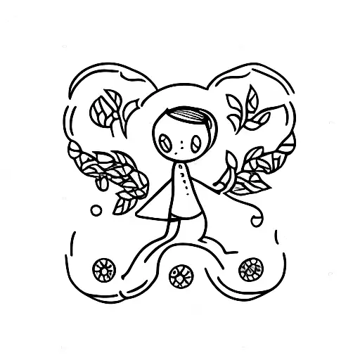 t pose stick figure tattoo design idea