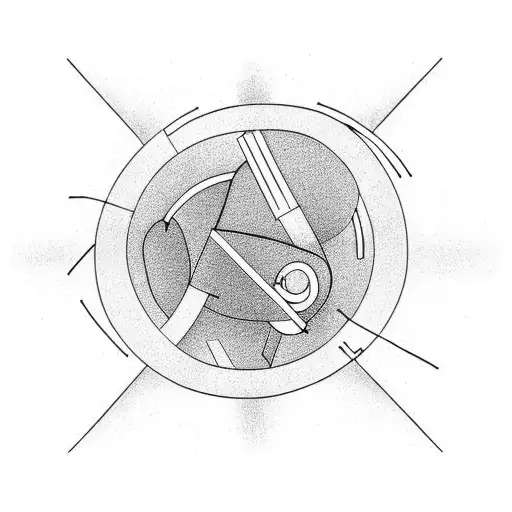 abstract, simple, flat, stick figure in a t-pose tattoo design idea