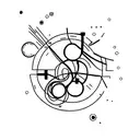 abstract, simple, flat, stick figure in a t-pose tattoo design idea