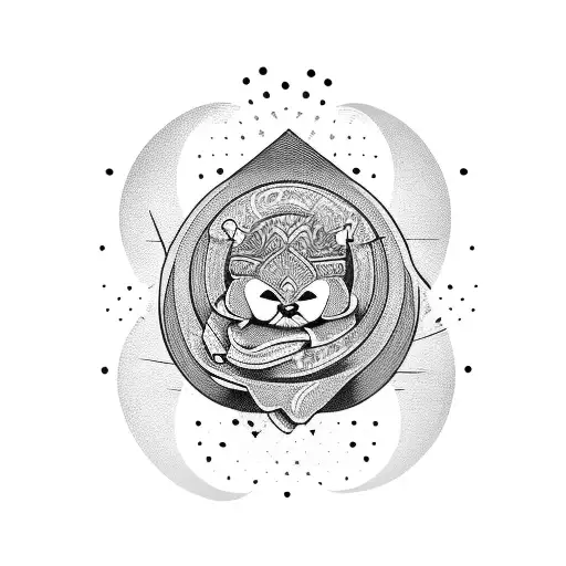 chubby clasic pinup tattoo design idea