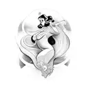 bbw classic pinup tattoo design idea