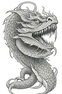 water dragon tattoo design idea