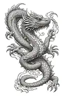 water dragon tattoo design idea