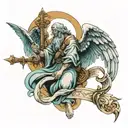 biblical accurate angel Ezekiel 1 tattoo design idea