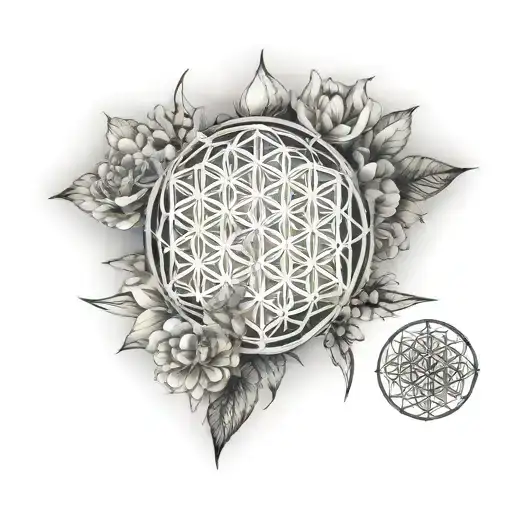 flower of life numerology 28 tattoo design idea