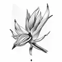 ace card with bird of paradise flower in it  tattoo design idea