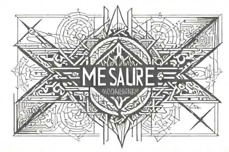 tattoo with the phrase: "no half measures" tattoo design idea