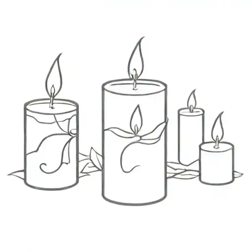 candle tattoo design idea
