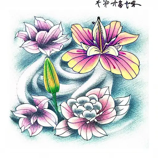 Lily tattoo design idea