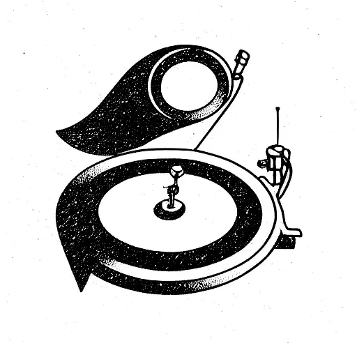 turntable tattoo design idea