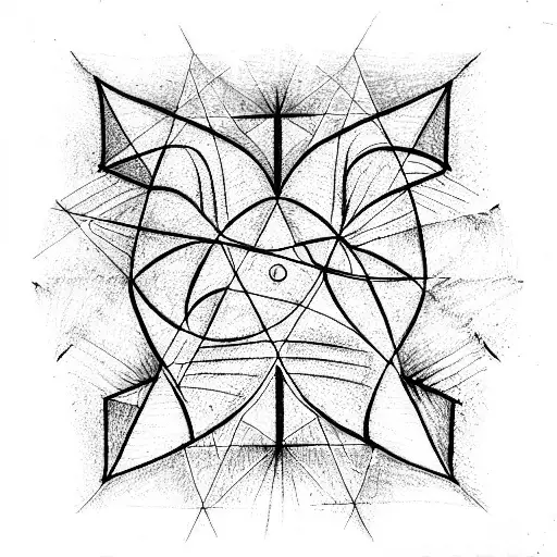 square and triangle tattoo design idea