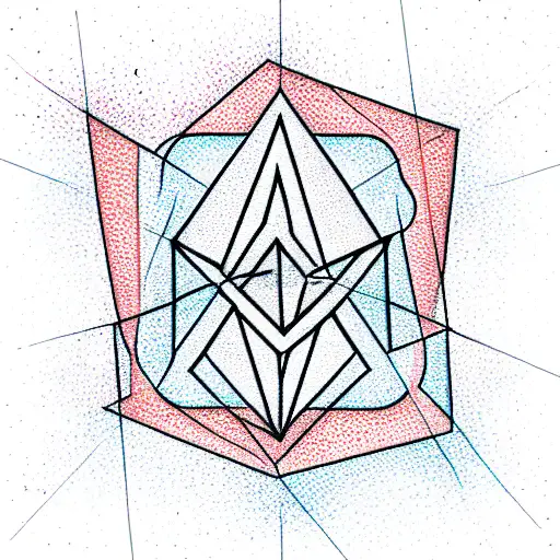 square and triangle tattoo design idea